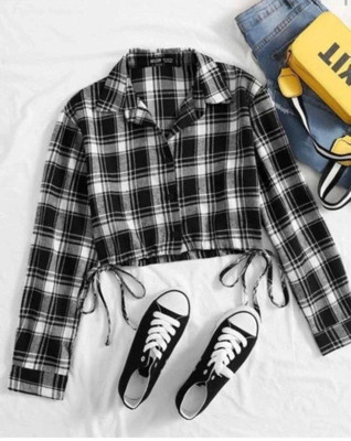 BNK Casual Checkered Women Multicolor Top