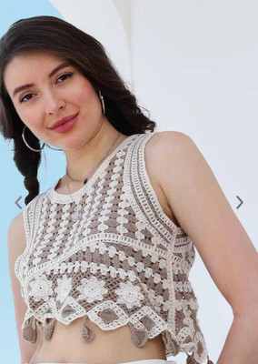 Classye Creation Casual Self Design Women White Top