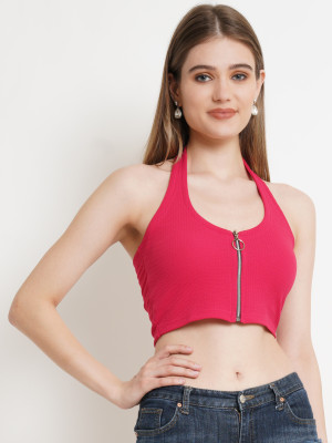 METRONAUT Casual Self Design Women Pink Top