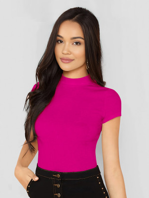 Kashonaa Casual Solid Women Pink Top