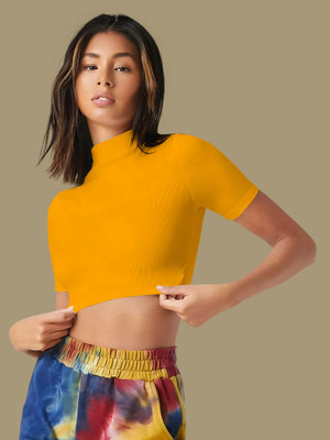 Maheshvi Casual Solid Women Yellow Top