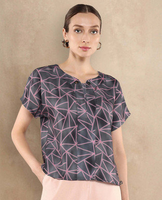 RAREISM Party Printed Women Grey Top