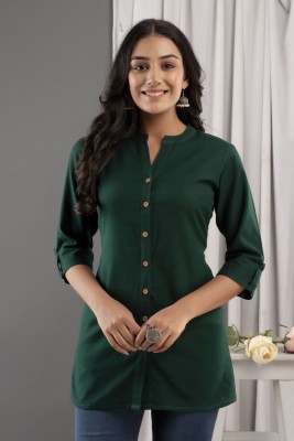 Kohsh Casual Solid Women Green Top