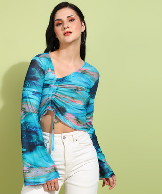 FashFun Casual Printed Women Multicolor Top
