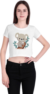 VEKTEK Casual Printed Women White Top