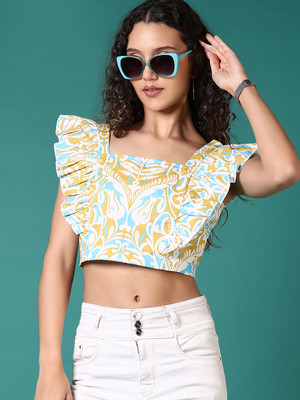 V-MART Casual Printed Women Multicolor Top