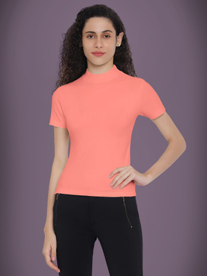 Kashonaa Casual Solid Women Orange Top