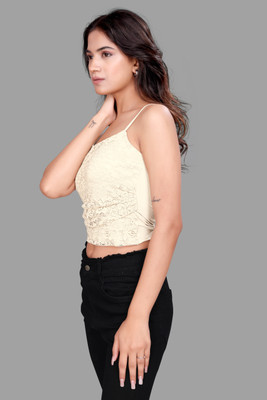 MADBORN Casual Self Design Women White Top
