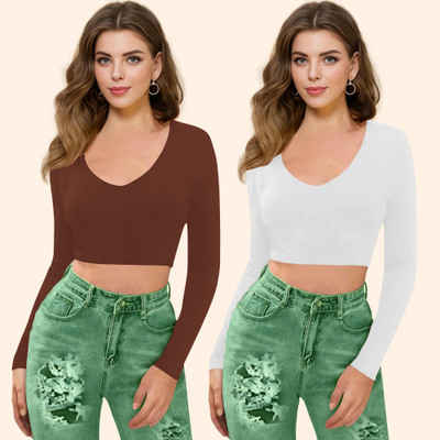 Dream Beauty Fashion Casual Solid Women White Top
