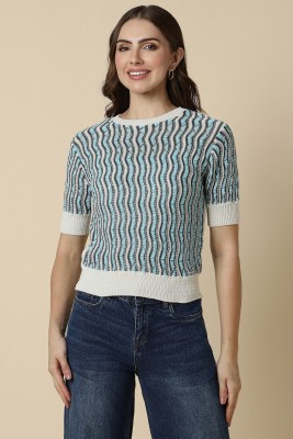 Allen Solly Casual Self Design Women Multicolor Top