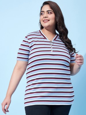 Austivo Casual Striped Women Multicolor Top