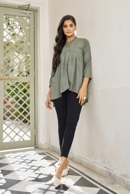 Kesudi Casual Solid Women Green Top