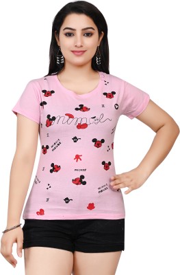 NG Store Casual Printed Women Pink Top