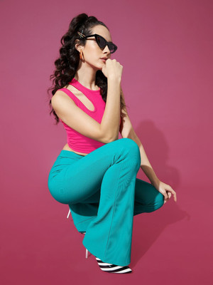 Uptownie Lite Casual Solid Women Pink Top