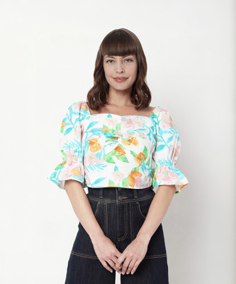 VERO MODA Casual Printed Women White Top