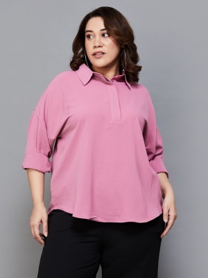 Nexus by Lifestyle Casual Solid Women Pink Top