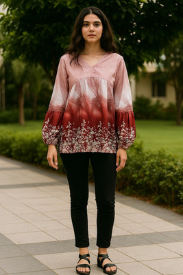 NG NIROMIKA Casual Printed Women Multicolor Top