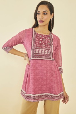 soch Casual Floral Print Women Pink, White, Maroon Top