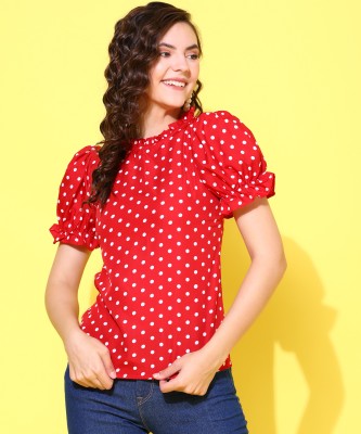 Twixxle Casual Printed Women Red, White Top