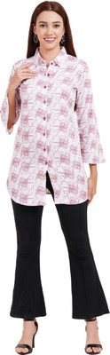 vivogue Casual Printed Women White Top
