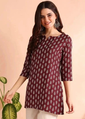 VHCK ENTERPRISE Formal Printed Women Maroon Top