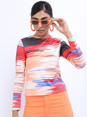 Tokyo Talkies Casual Striped Women Multicolor Top