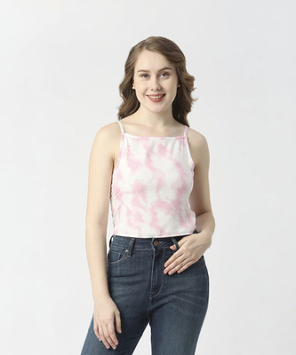 Pepe Jeans Casual Printed Women Red Top