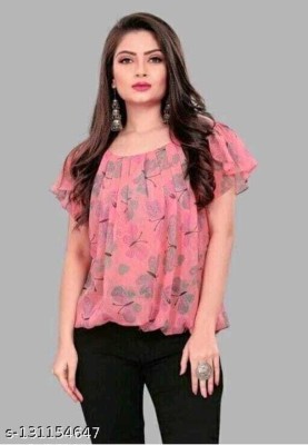 KUMKUM FASHION Party Printed Women Orange Top