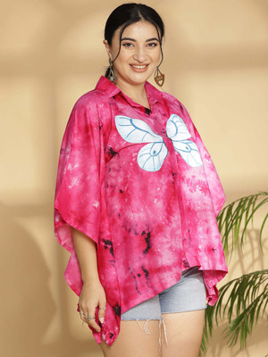 LetsDressUp Casual Printed Women Pink Top