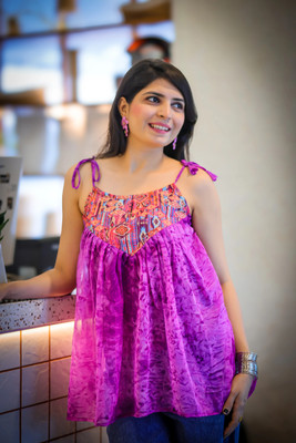 Youthnic Party Tie & Dye, Printed Women Purple Top