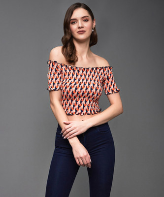 Dressberry Casual Geometric Print Women Multicolor Top