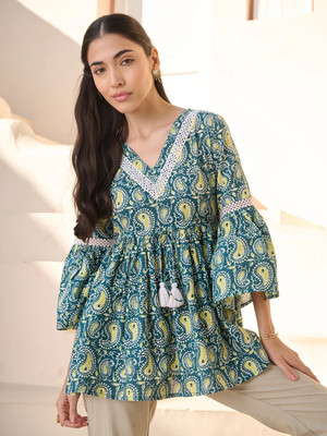 Stylum Casual Printed Women Green Top