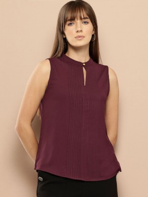 her by invictus Casual Solid Women Brown Top