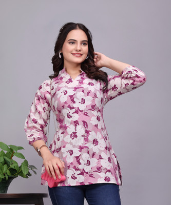 HEMANG FASHION Casual Floral Print Women Pink Top