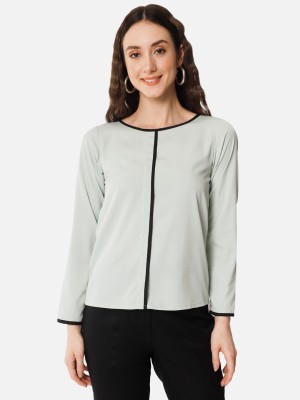 ALL WAYS YOU Casual Solid Women Green Top