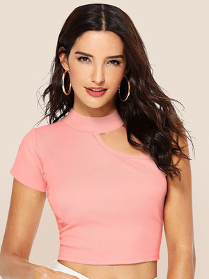 CORSICA Casual Solid Women Pink Top
