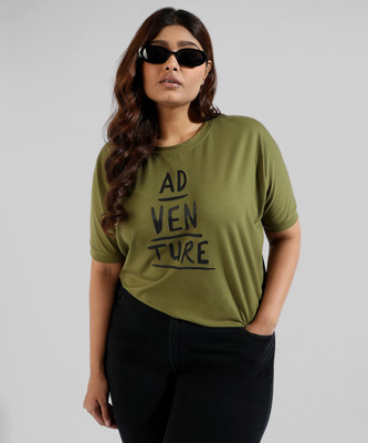 Instafab Plus Casual Printed Women Green Top