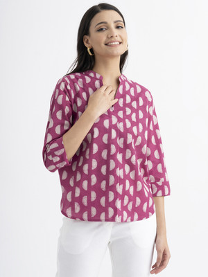 Pink Fort Casual Printed Women Pink Top