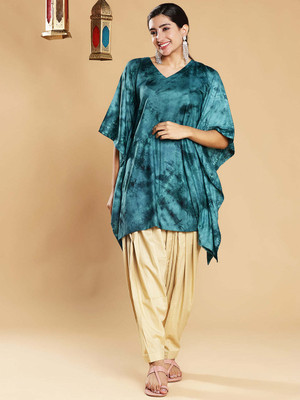LetsDressUp Printed Rayon Women Kaftan