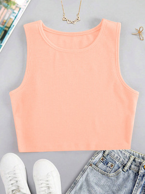 CILIMILI Casual Self Design Women Pink Top