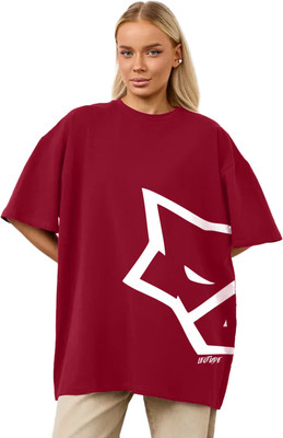 Leotude Casual Printed Women Maroon Top