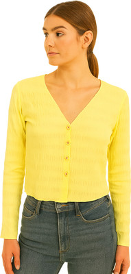 Icw Casual Self Design Women Purple Top