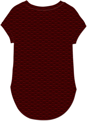 jovo Casual Self Design Women Maroon Top