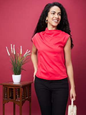 Globus Casual Solid Women Pink Top