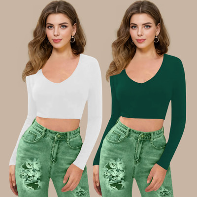 Dream Beauty Fashion Casual Solid Women Green Top