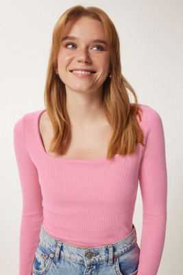 Redamancii Casual Solid Women Pink Top