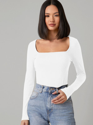Dream Beauty Fashion Casual Solid Women White Top