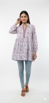 VASTRA FASHION Casual Printed Women Purple Top