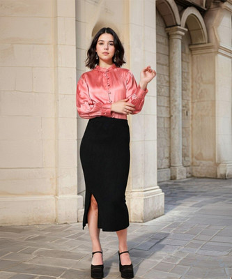 OOTD by Kotty Casual Solid Women Pink Top