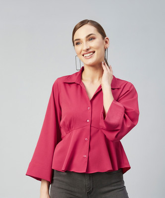 RARE Casual Printed Women Red Top
